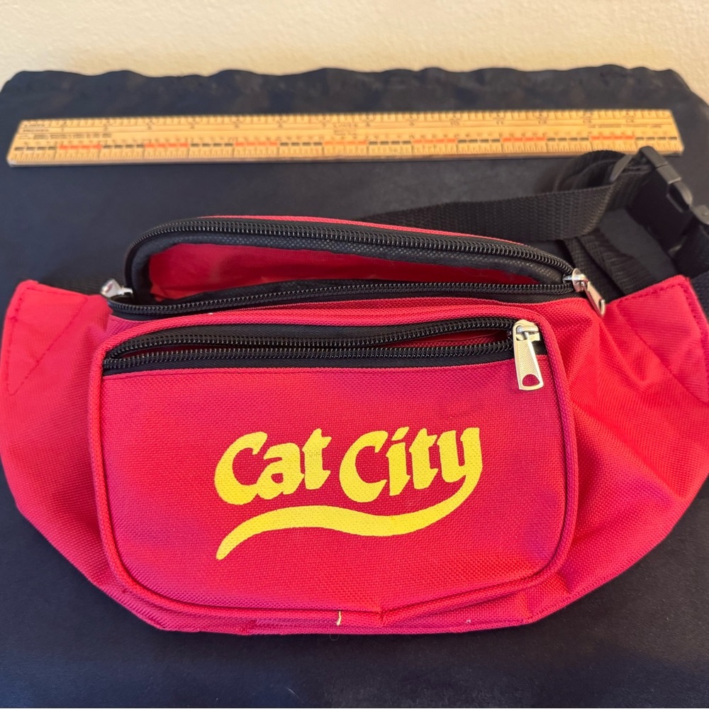 Cat City Red Waist Bag
